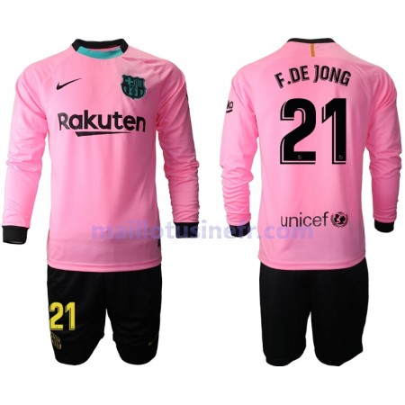 Maillot de Foot FC Barcelone Frenkie de Jong 21 Troisième 2020-21 Manches Longues - Enfant